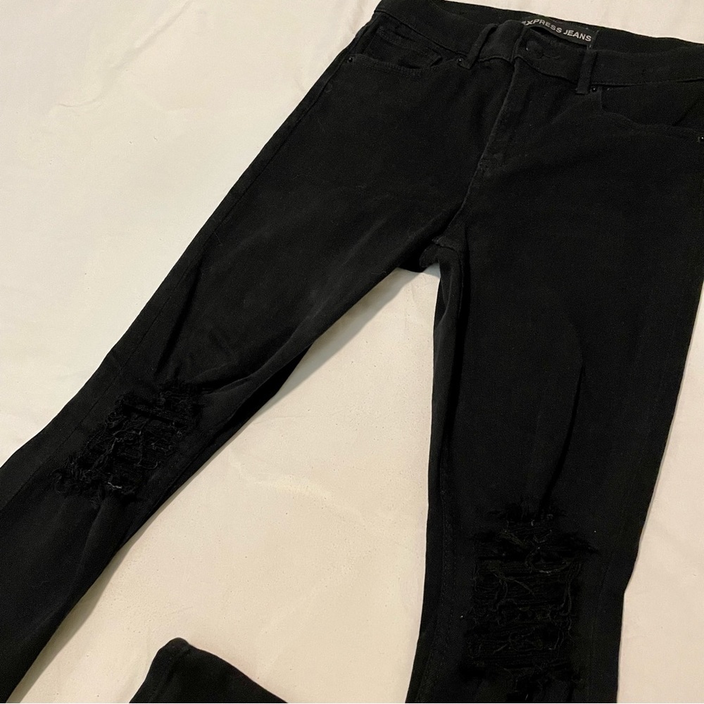 EXPRESS Legging High Rise Denim - Picture 4 of 16
